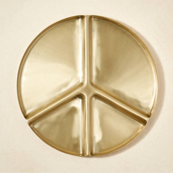Opalhouse Other - Gold Opalhouse with Jungalow Metal Peace Sign Serving Tray